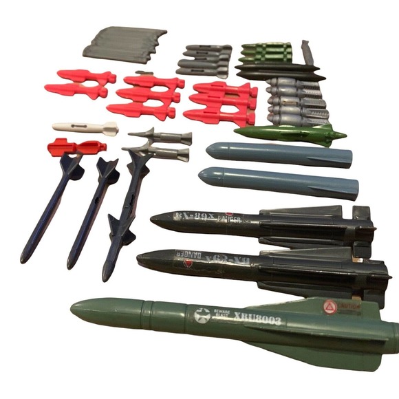Lot of Assorted G.J. Joe Missiles, Rockets & Bombs 1980s, 90s, & 2000s - Picture 2 of 7